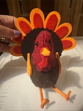 Festive Felt Turkey Decorations, set of 3